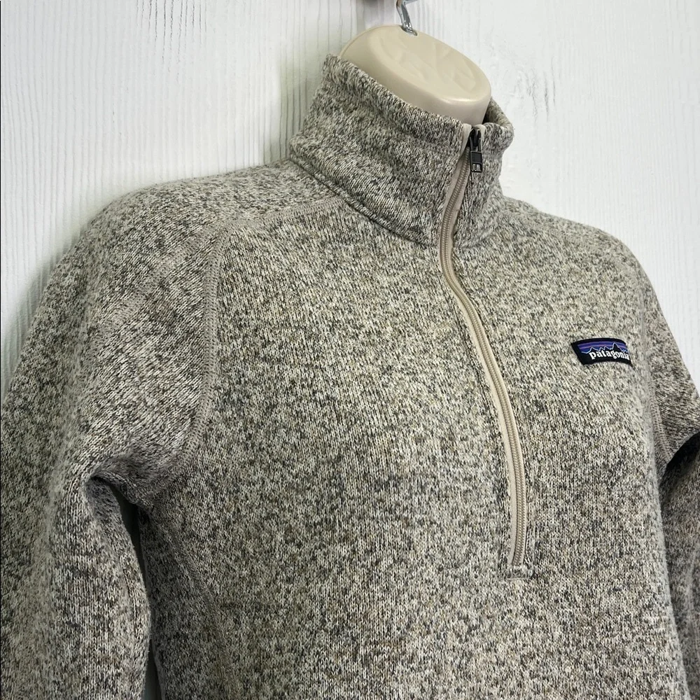 Patagonia - Better Sweater Quarter Zip Quarter Natural Beige Pullover Size XS